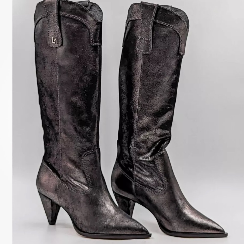 Larroude Black Heeled Boots